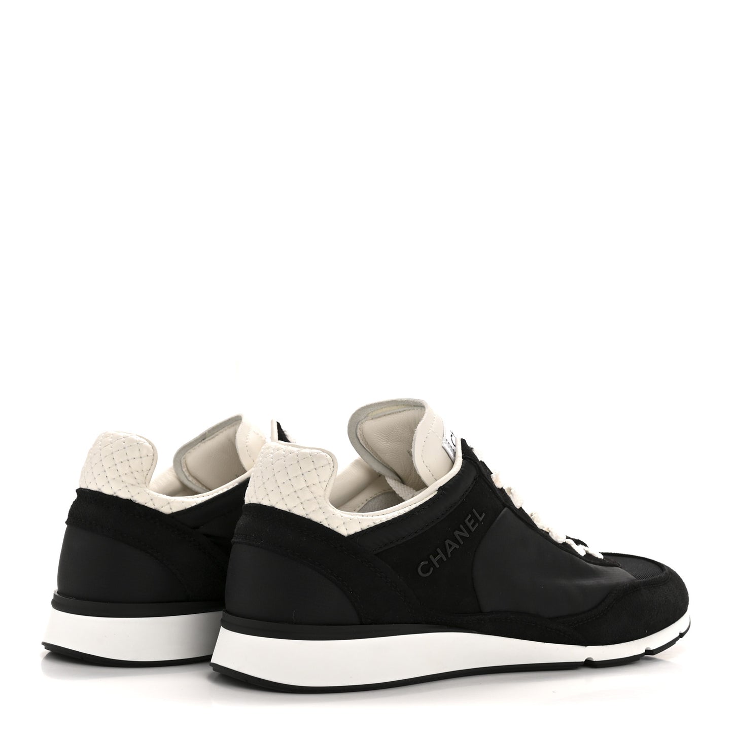 Nylon Suede Kidskin Calfskin Logo Sneakers 38 Dark Navy Blue Navy Blue Black