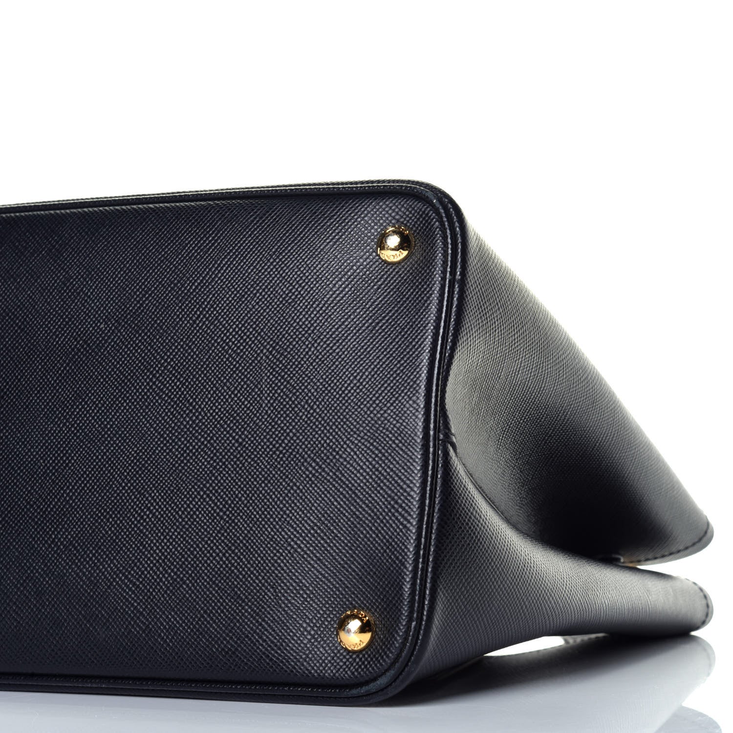 Prada Saffiano Cuir Medium Double Bag Black Fuoco 9 of 10