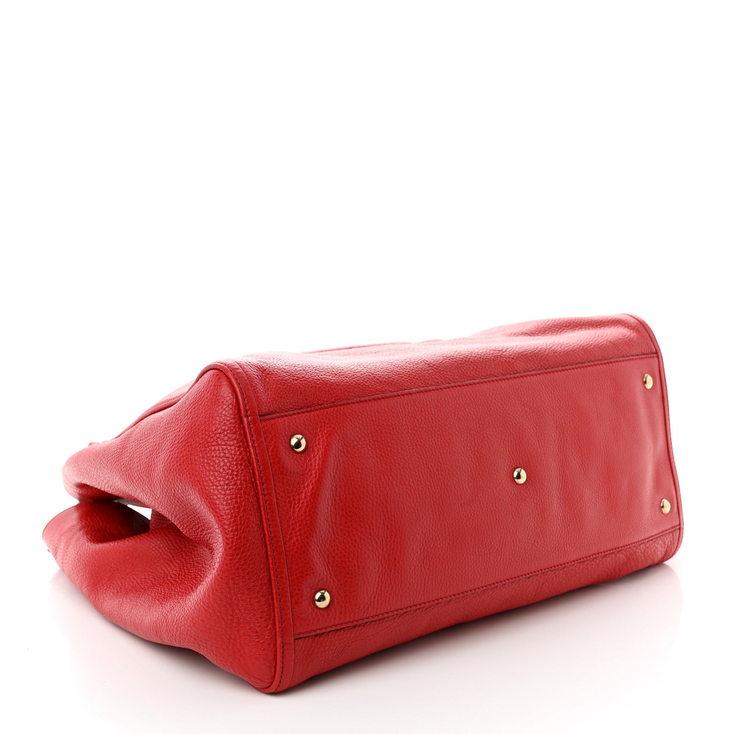 Gucci Pebbled Calfskin Large Soho Shoulder Bag Red 4 of 12