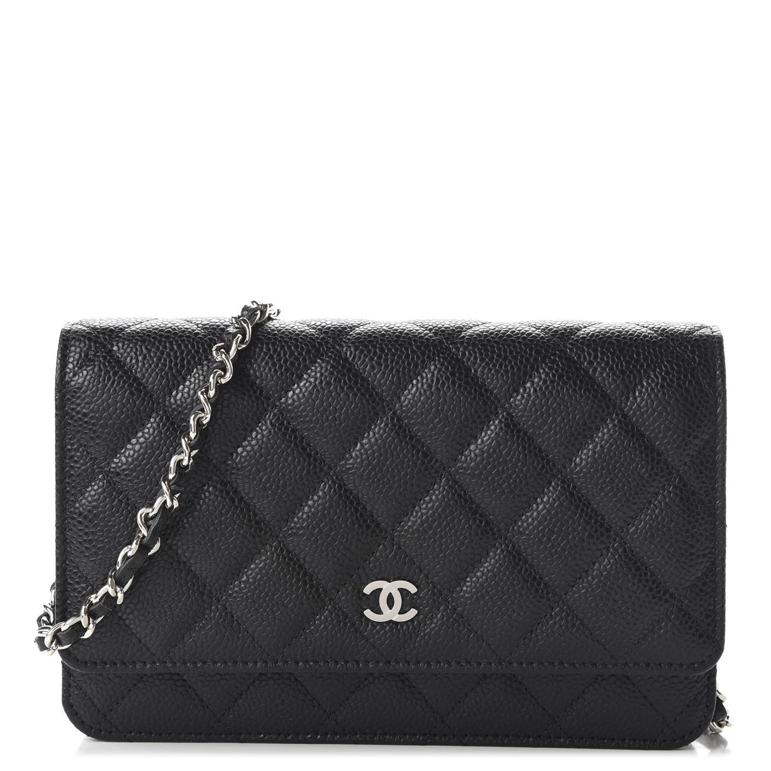 Chanel Caviar Quilted Wallet On Chain WOC Black 1 of 12