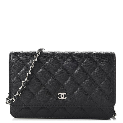 Chanel Caviar Quilted Wallet On Chain WOC Black 1 of 12
