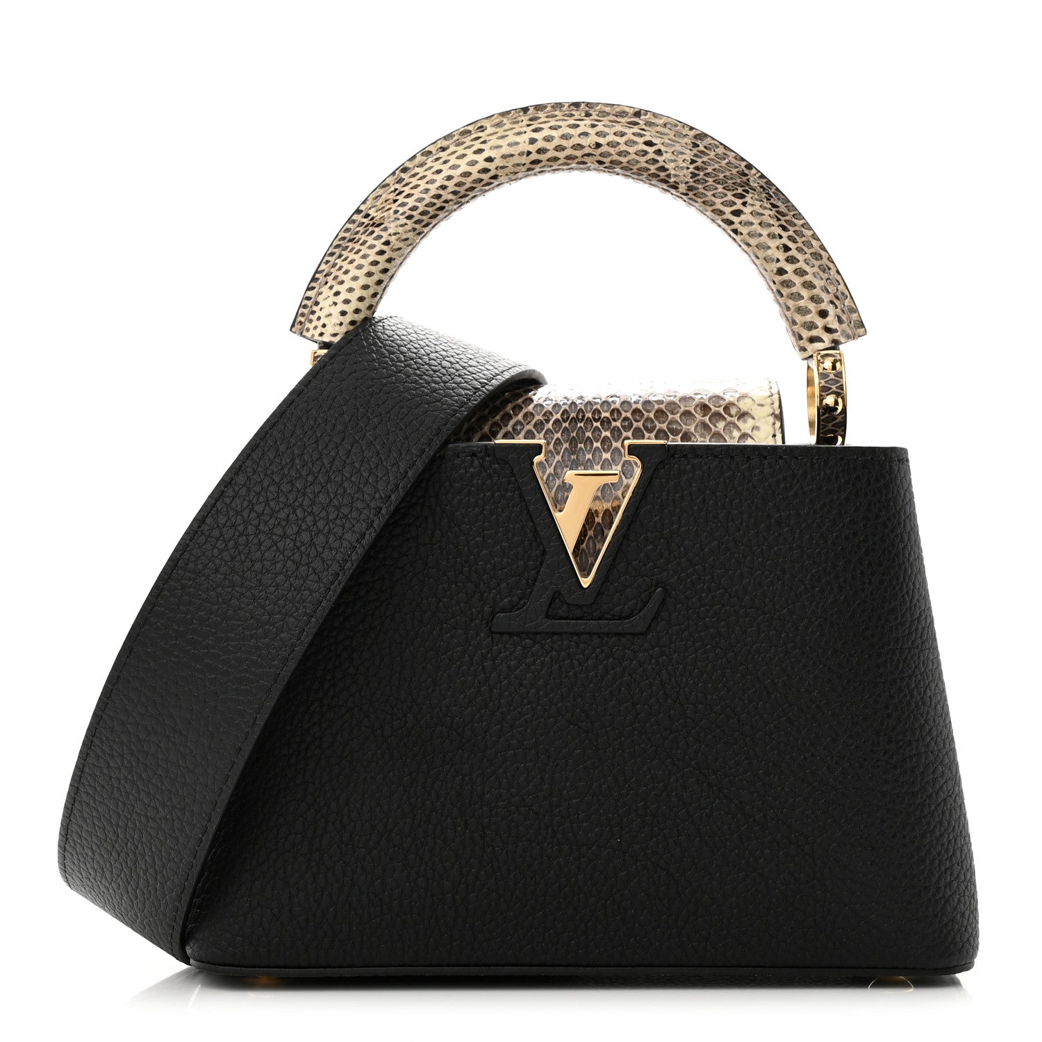 Louis Vuitton Taurillon Ayers Mini Capucines Black 1 of 10