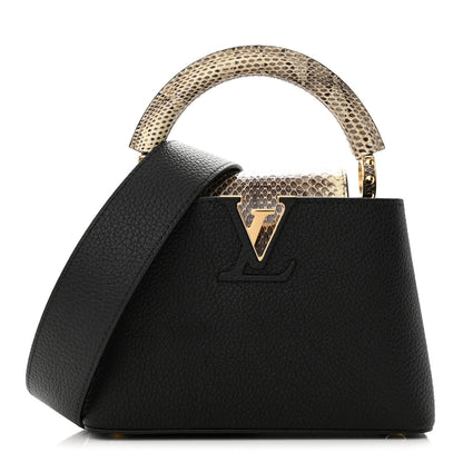 Louis Vuitton Taurillon Ayers Mini Capucines Black 1 of 10