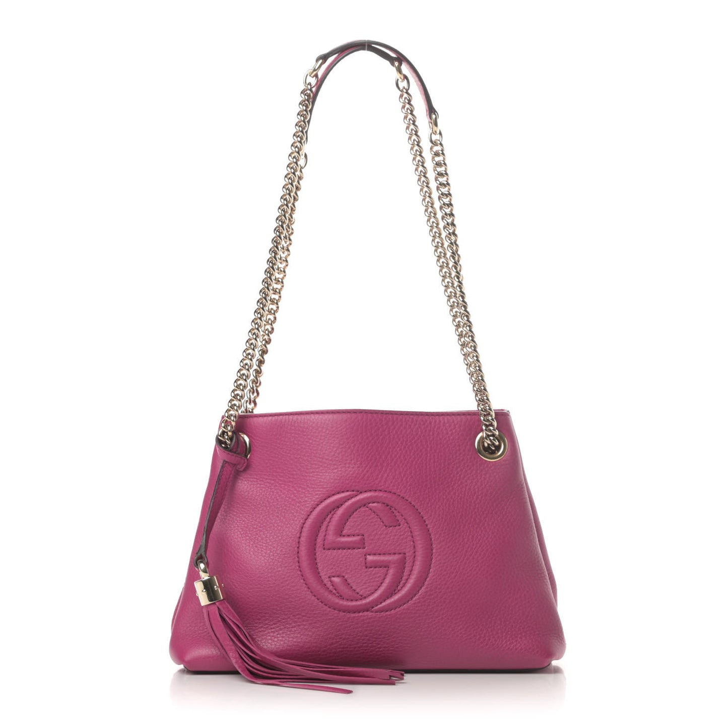 Cellarius Calfskin Small Soho Chain Shoulder Bag Bright Bouganville