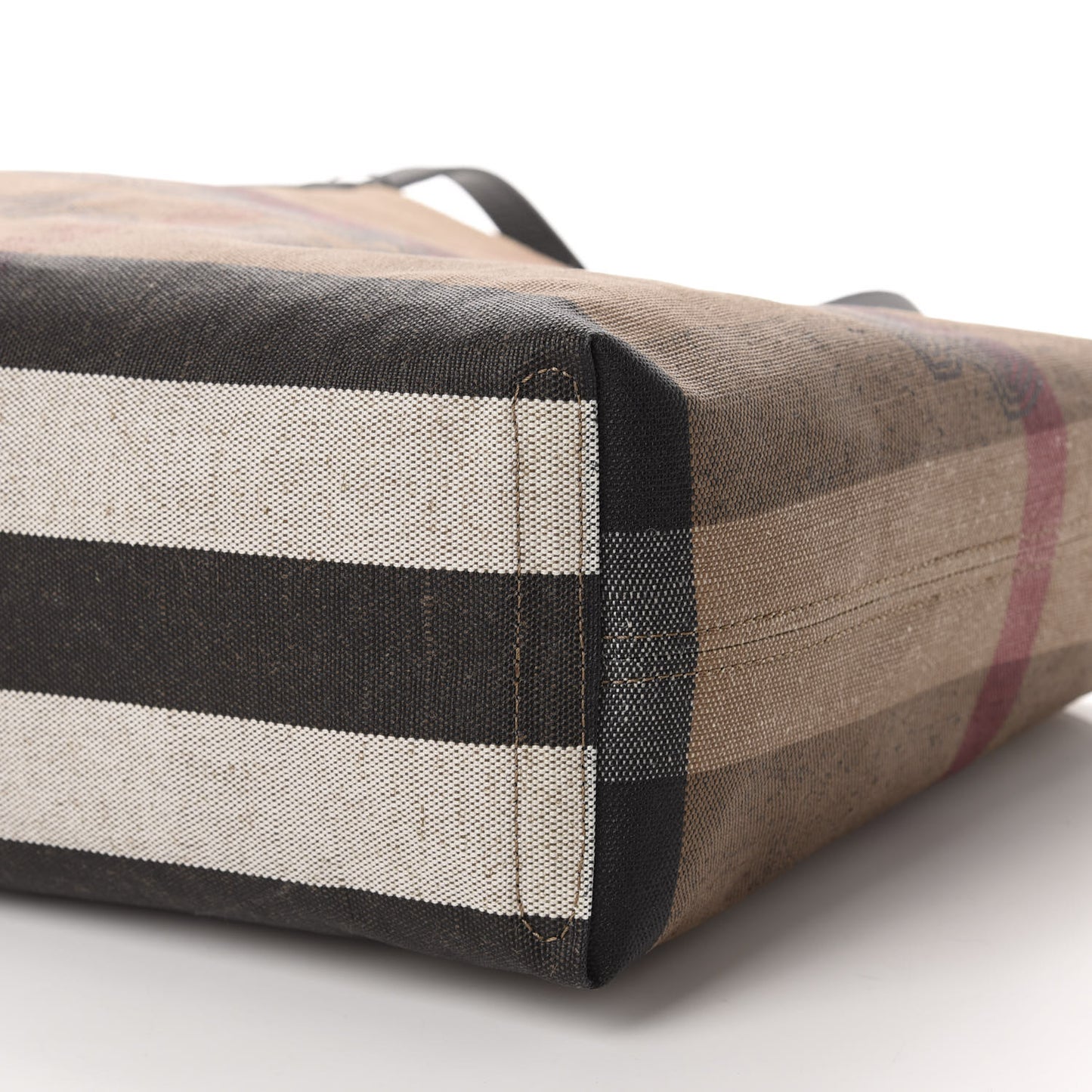 Coated Canvas Mega Check Medium Doodle Tote Black