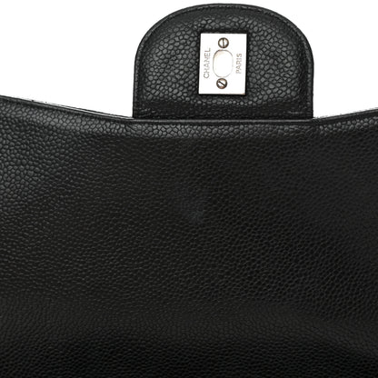 Chanel Caviar Quilted Jumbo Single Flap Black 12 of 14