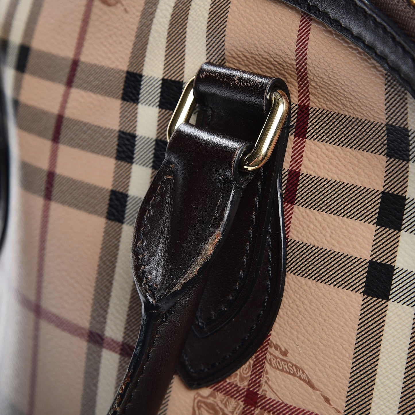 Haymarket Check Small Orchard Bowling Bag Chocolate