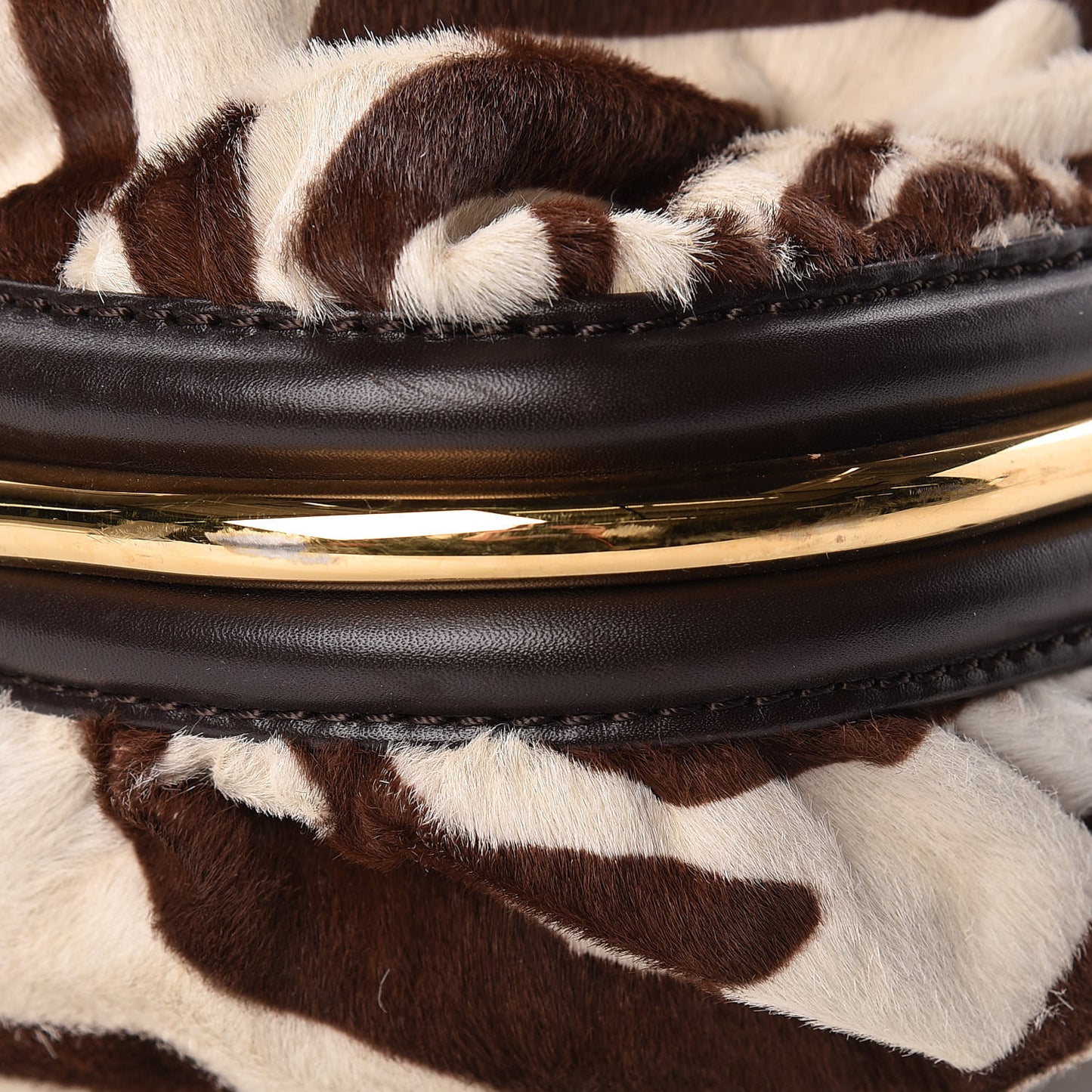 Pony Hair Zebra Print Shoulder Bag