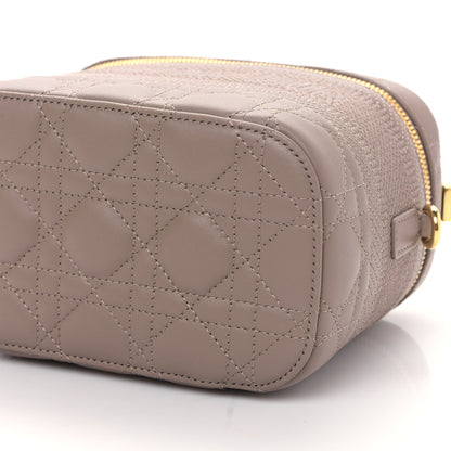 Christian Dior Lambskin Cannage Small Diortravel Vanity Case Warm Taupe 8 of 8