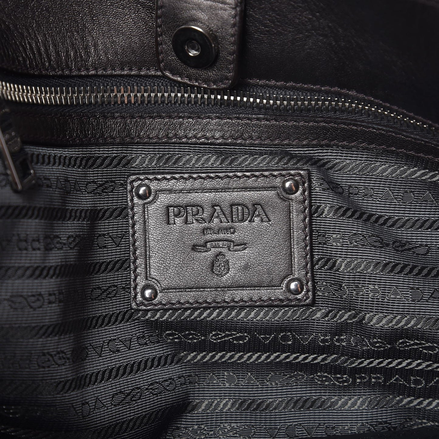 Metallic Nappa Tessuto Tote Ardesia Mord