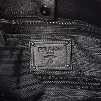 Prada Metallic Nappa Tessuto Tote Ardesia Mord 6 of 6