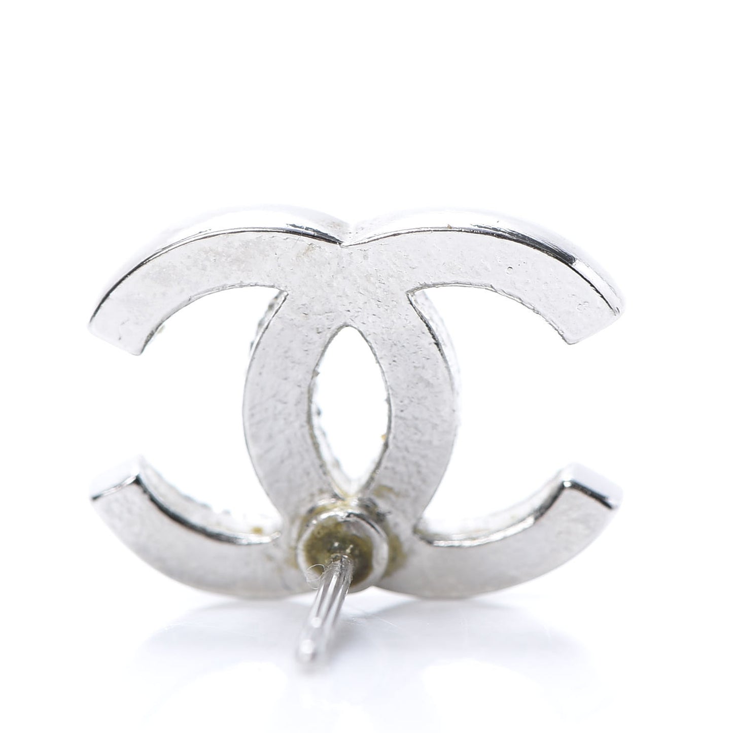 Crystal CC Earrings Silver
