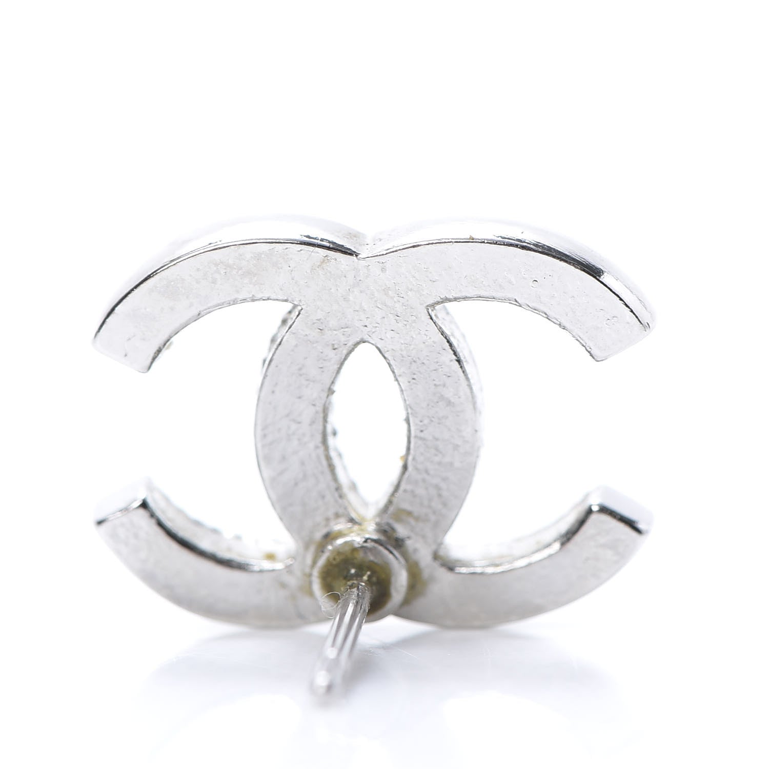 Chanel Crystal CC Earrings Silver 5 of 8