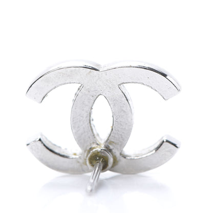Chanel Crystal CC Earrings Silver 5 of 8