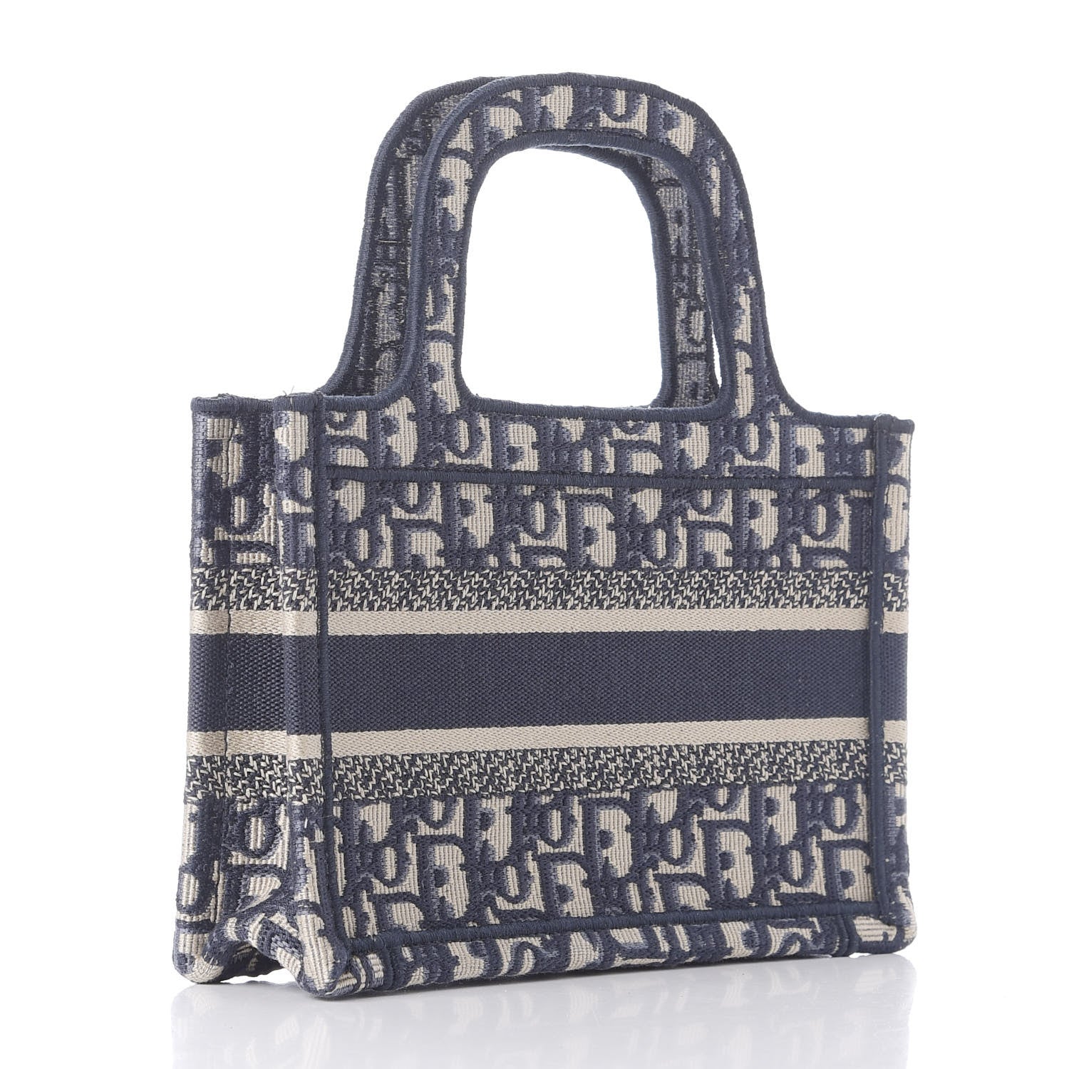 Christian Dior Oblique Mini Book Tote Blue Multicolor 6 of 18