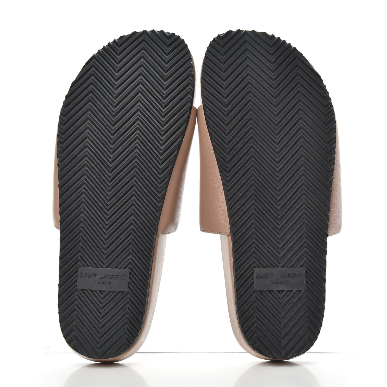 Saint Laurent Lambskin Joan Slide Sandals 35 Nude 5 of 11