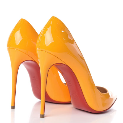 Christian Louboutin Patent Pigalle Follies 100 Pumps 37 Full Moon 4 of 9