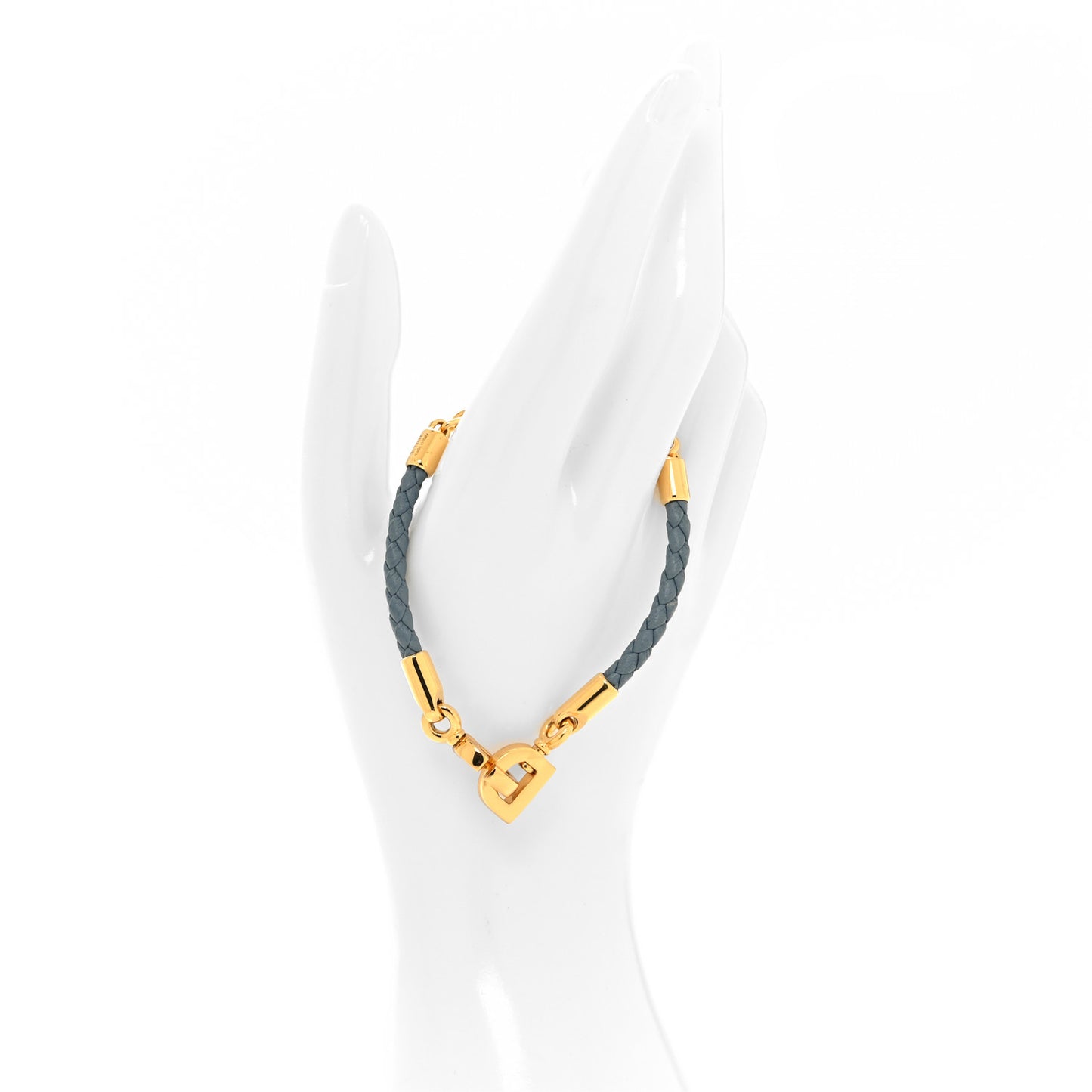 Calfskin CD Lock Bracelet Pastel Blue