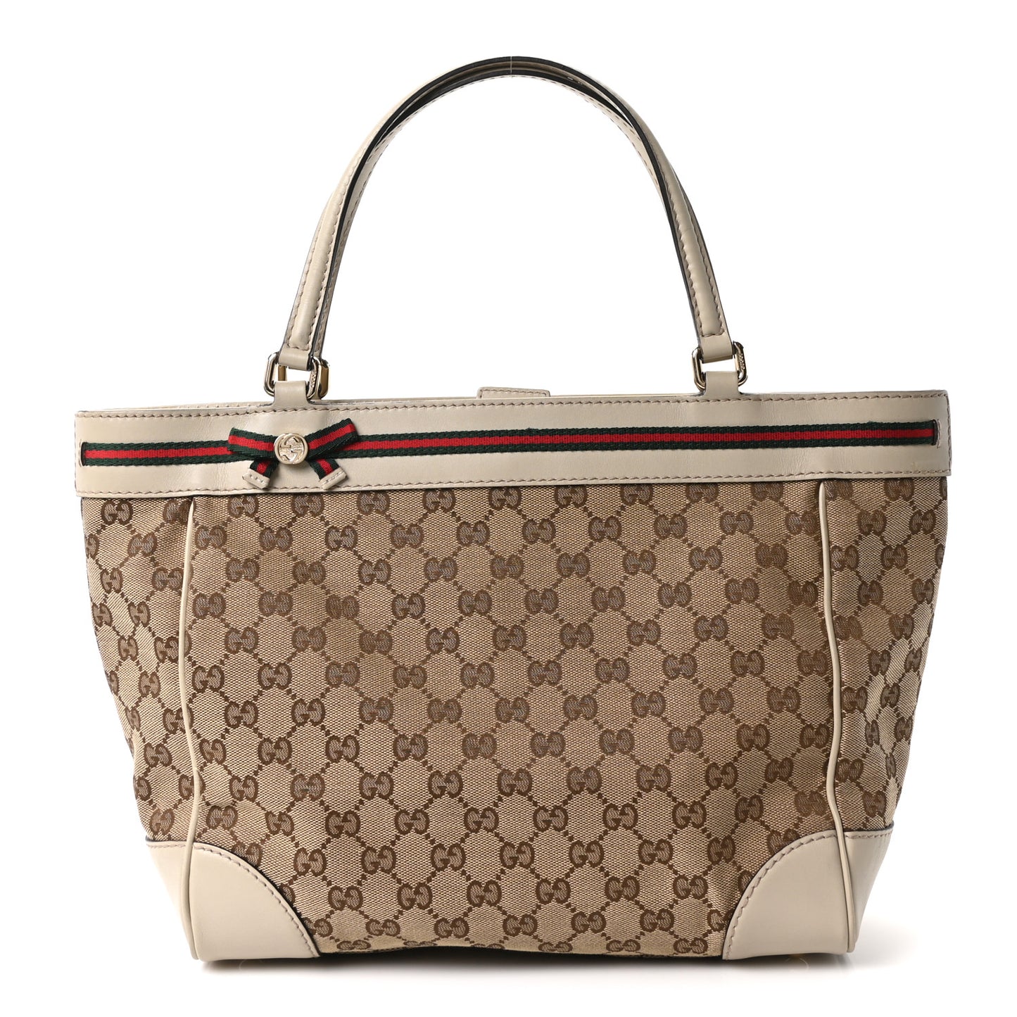 Monogram Web Medium Mayfair Tote Off White