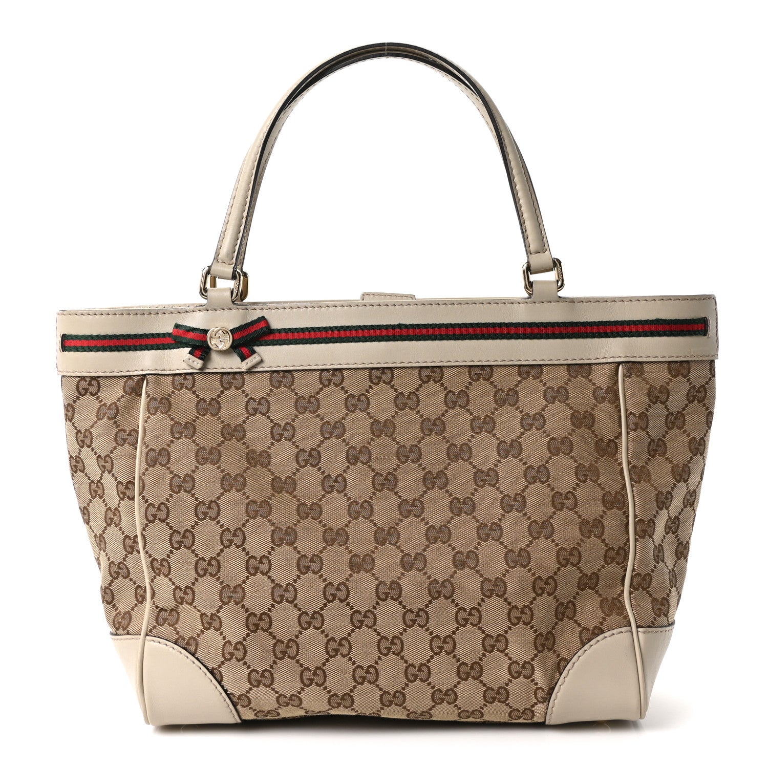 Gucci Monogram Web Medium Mayfair Tote Off White 1 of 10