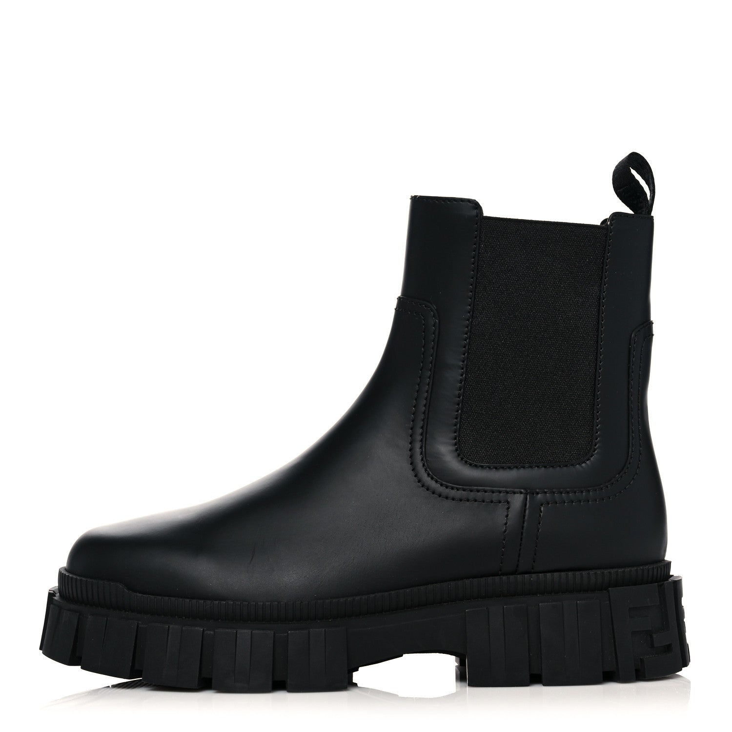 Fendi Calfskin Rubber Fendi Force Chelsea Boots 38 Black 1 of 13
