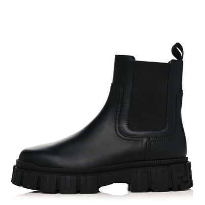 Fendi Calfskin Rubber Fendi Force Chelsea Boots 38 Black 1 of 13