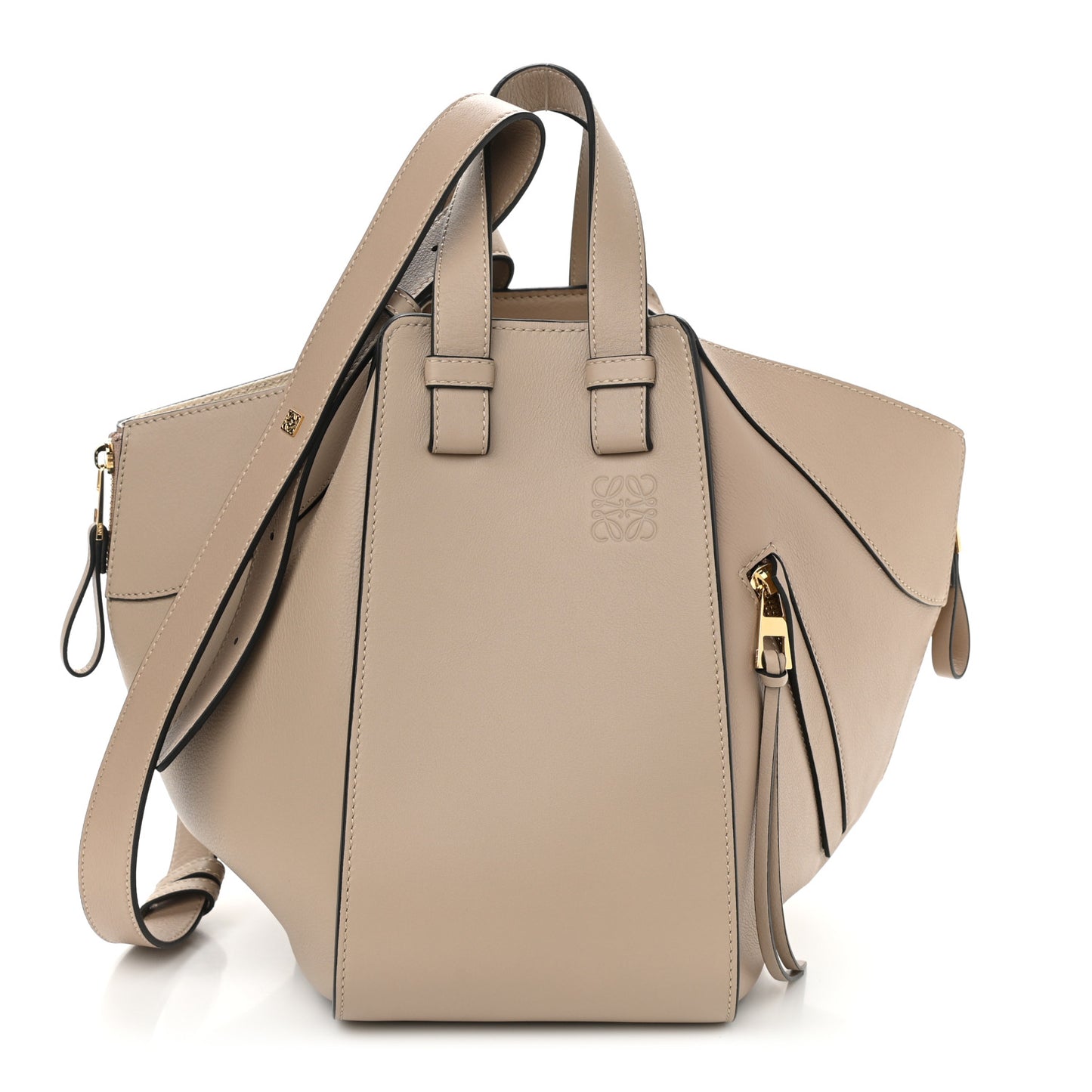 Calfskin Small Hammock Shoulder Bag Sand