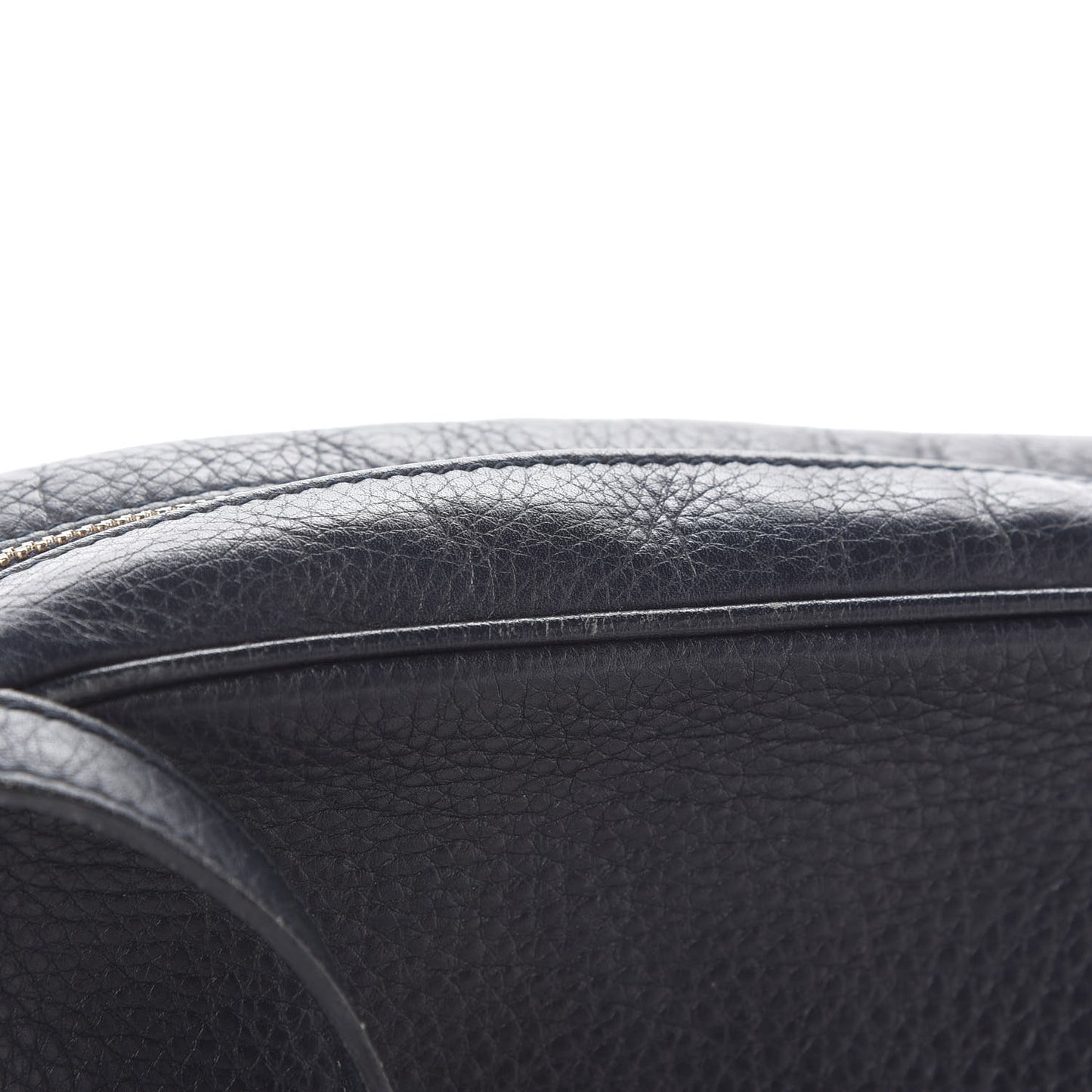 Pebbled Calfskin Small Soho Disco Bag Blue