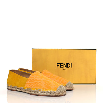 Fendi X SARAH COLEMAN Canvas Suede FF Vertigo Espadrilles 7 Mimosa Taxi 8 of 8