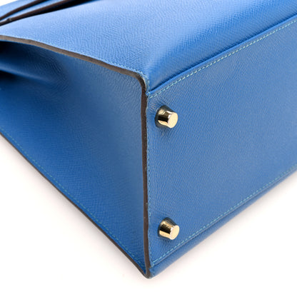 Hermes Epsom Kelly Sellier 32 Bleu Izmir 9 of 10