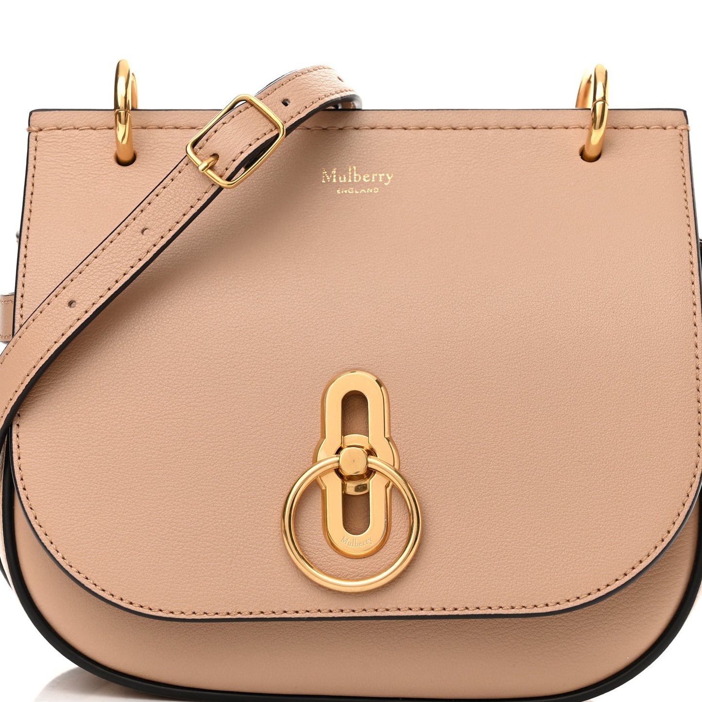 Silky Calfskin Small Amberley Satchel Maple
