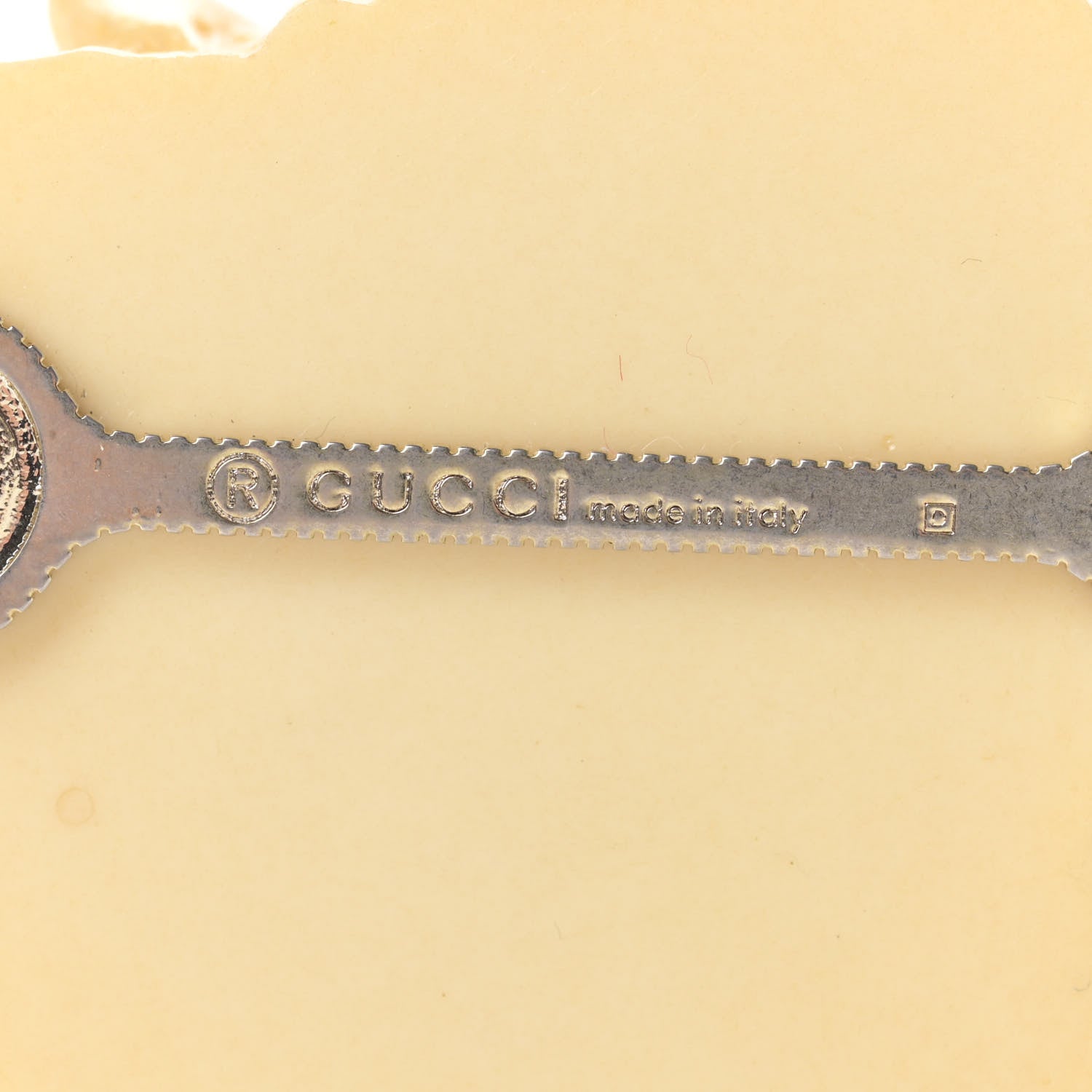 Gucci Resin Crystal Rajah Brooch Ivory 4 of 4