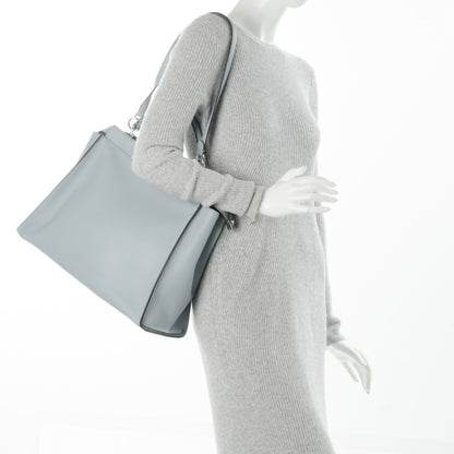 Fendi Vitello Dolce Large Peekaboo Iconic Satchel Polvere Graphite 2 of 7