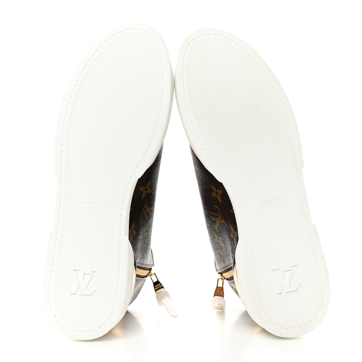 Patent Monogram Stellar Sneaker Boots 40 Gold