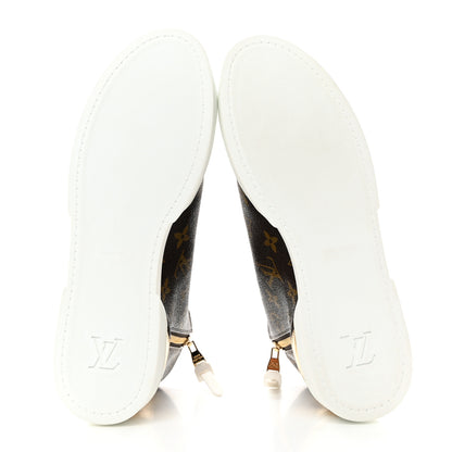 Louis Vuitton Patent Monogram Stellar Sneaker Boots 40 Gold 5 of 9