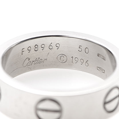 Cartier 18K White Gold 5.5mm LOVE Ring 50 5.25 4 of 4