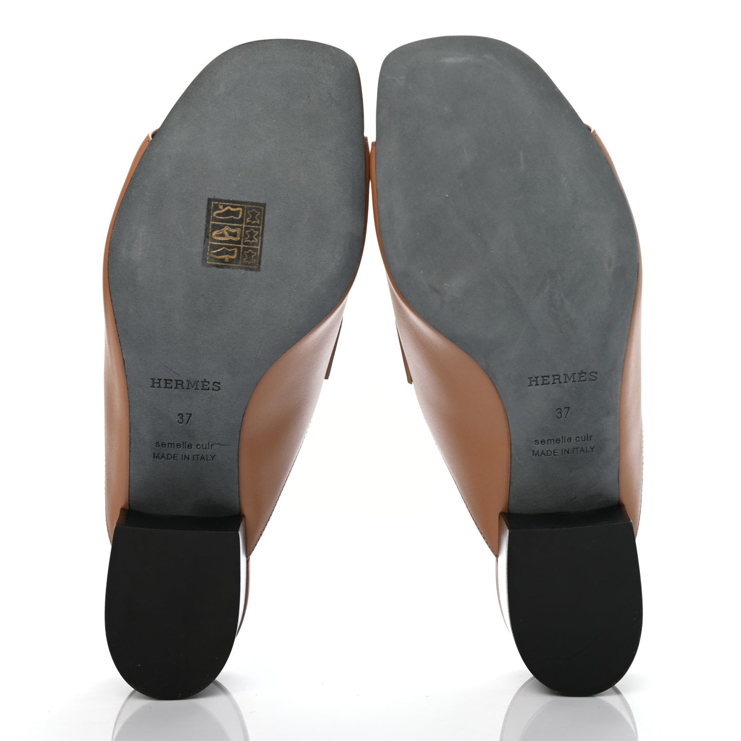 Calfskin Alma Sandals 37 Havane
