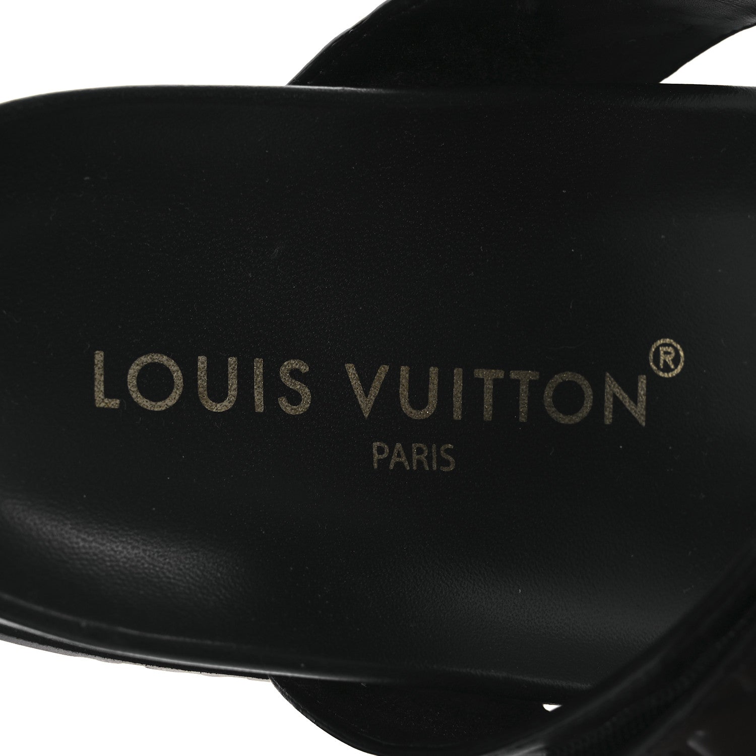 Louis Vuitton Lambskin Embossed Monogram Bom Dia Flat Mule Sandals 38 Black 10 of 13
