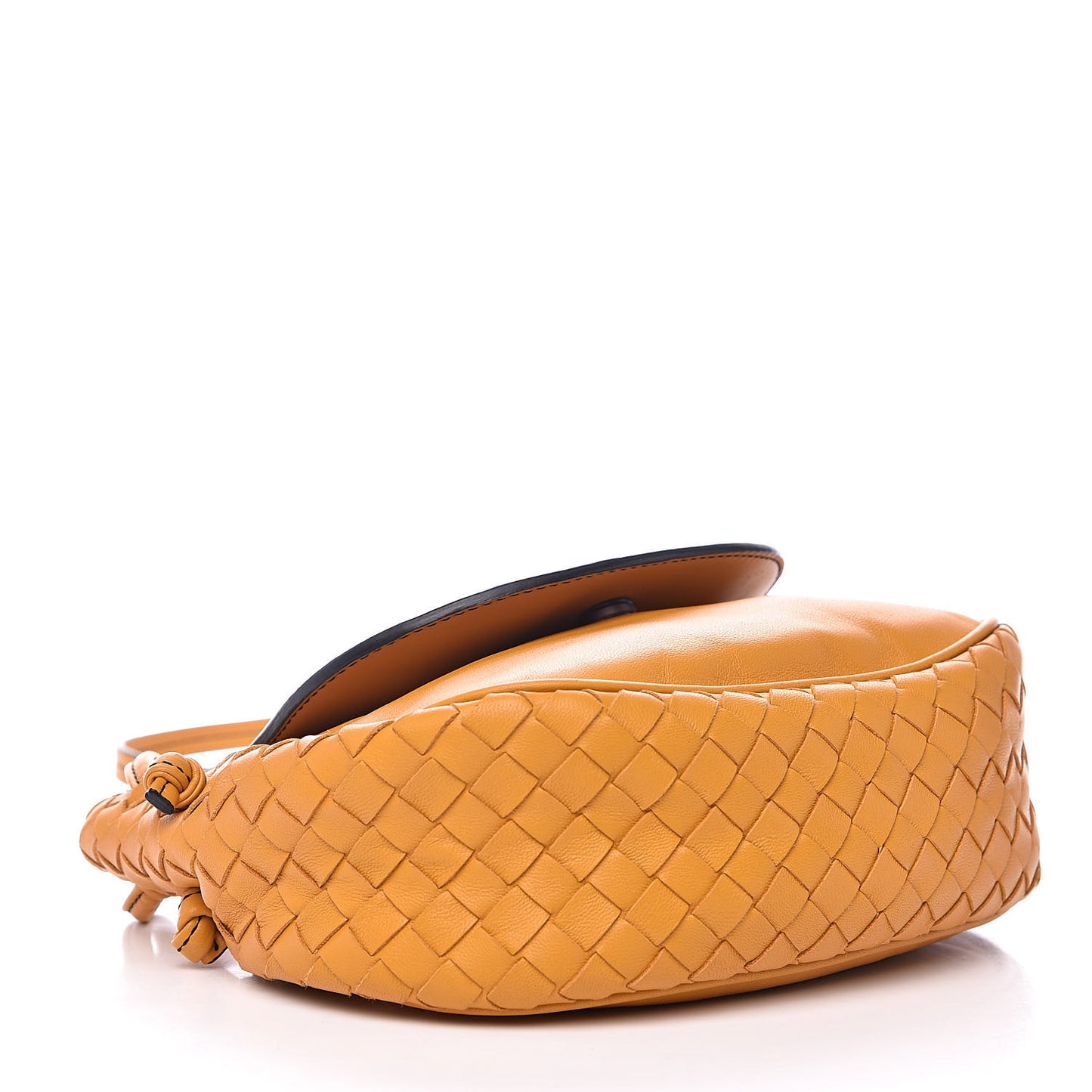 Nappa Intrecciato Small Nodini Flap Crossbody Marigold