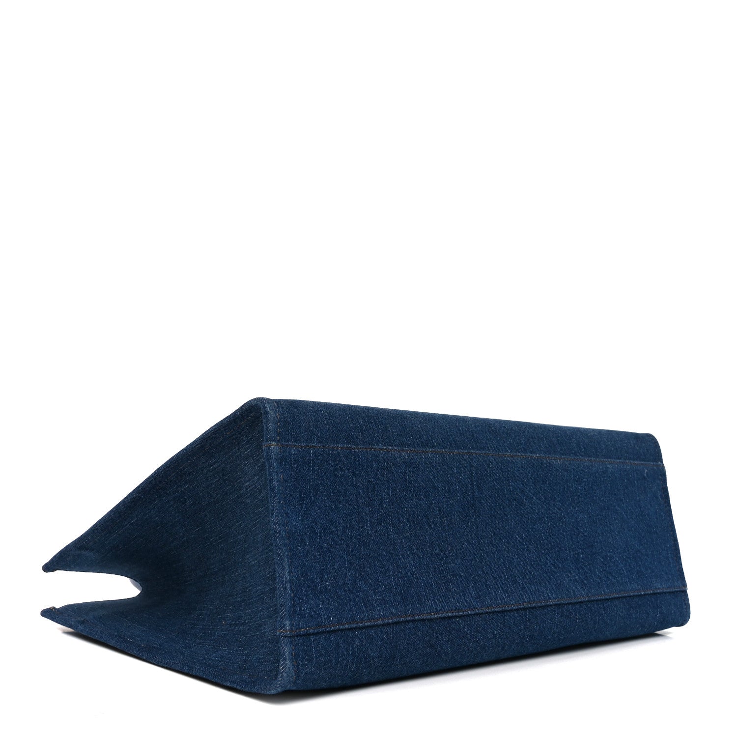 Versace Denim Calfskin La Medusa Tote Bag Blue 4 of 9