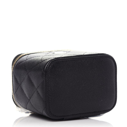 Chanel Caviar Quilted Mini Vanity Case With Chain Black 4 of 10