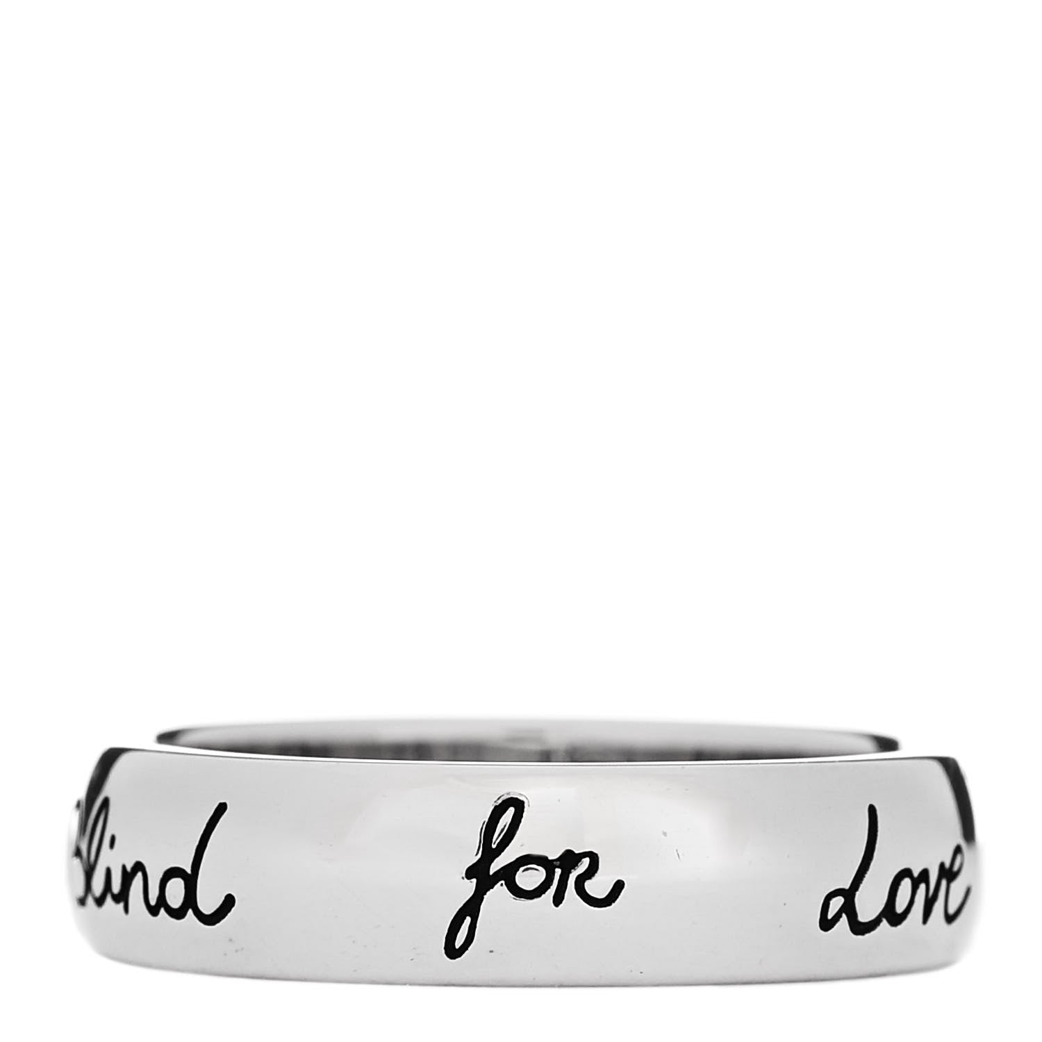 Gucci Sterling Silver Blind for Love Band Ring 54 7 1 of 5