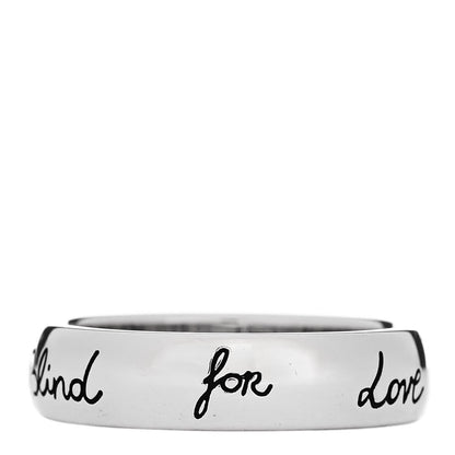 Gucci Sterling Silver Blind for Love Band Ring 54 7 1 of 5