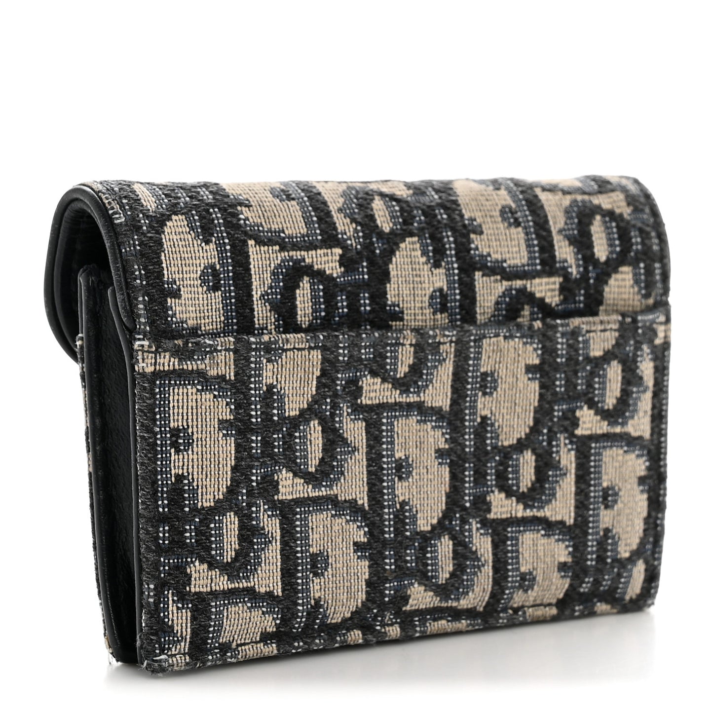 Oblique Saddle Card Holder Blue