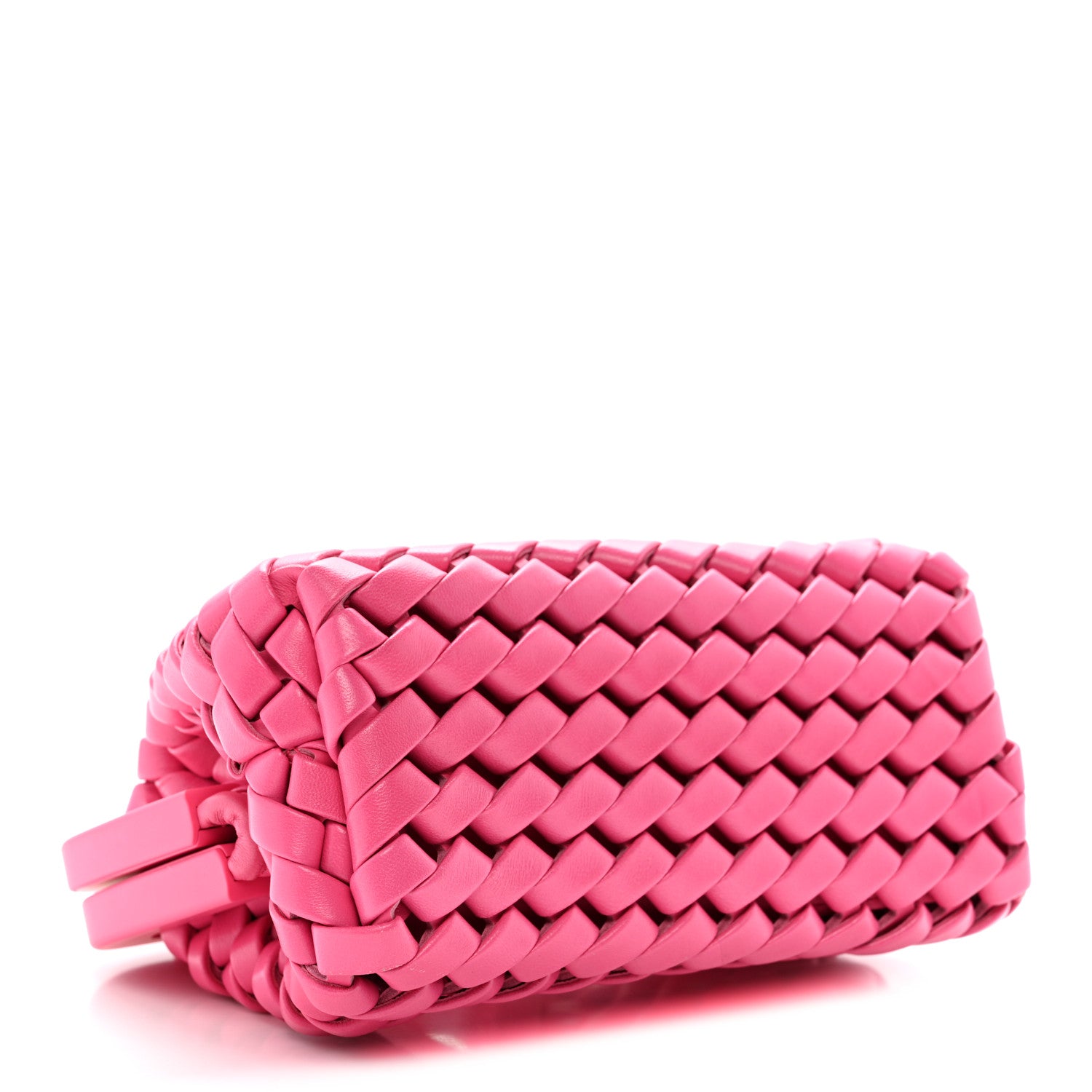 Bottega Veneta Lambskin Calfskin Slanted Intreccio Small The Point Triangle Bag Bonbon 4 of 10