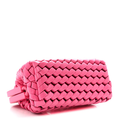Bottega Veneta Lambskin Calfskin Slanted Intreccio Small The Point Triangle Bag Bonbon 4 of 10