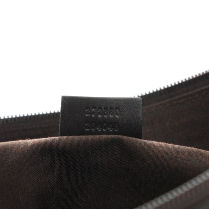 Gucci Denim Monogram Large Half Moon Hobo Dark Brown 7 of 7