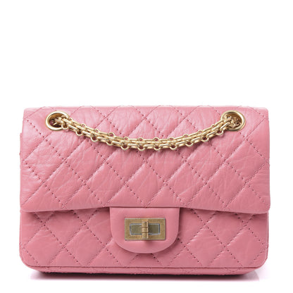 Chanel Aged Calfskin Quilted 2.55 Reissue Mini Flap Pink 1 of 10