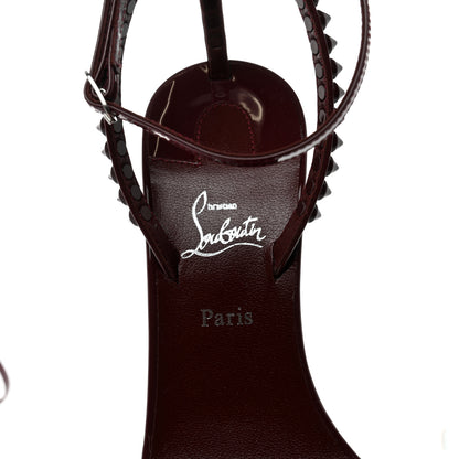 Christian Louboutin Kid So Me Spike 100 Sandals 36 Bordeaux 6 of 8