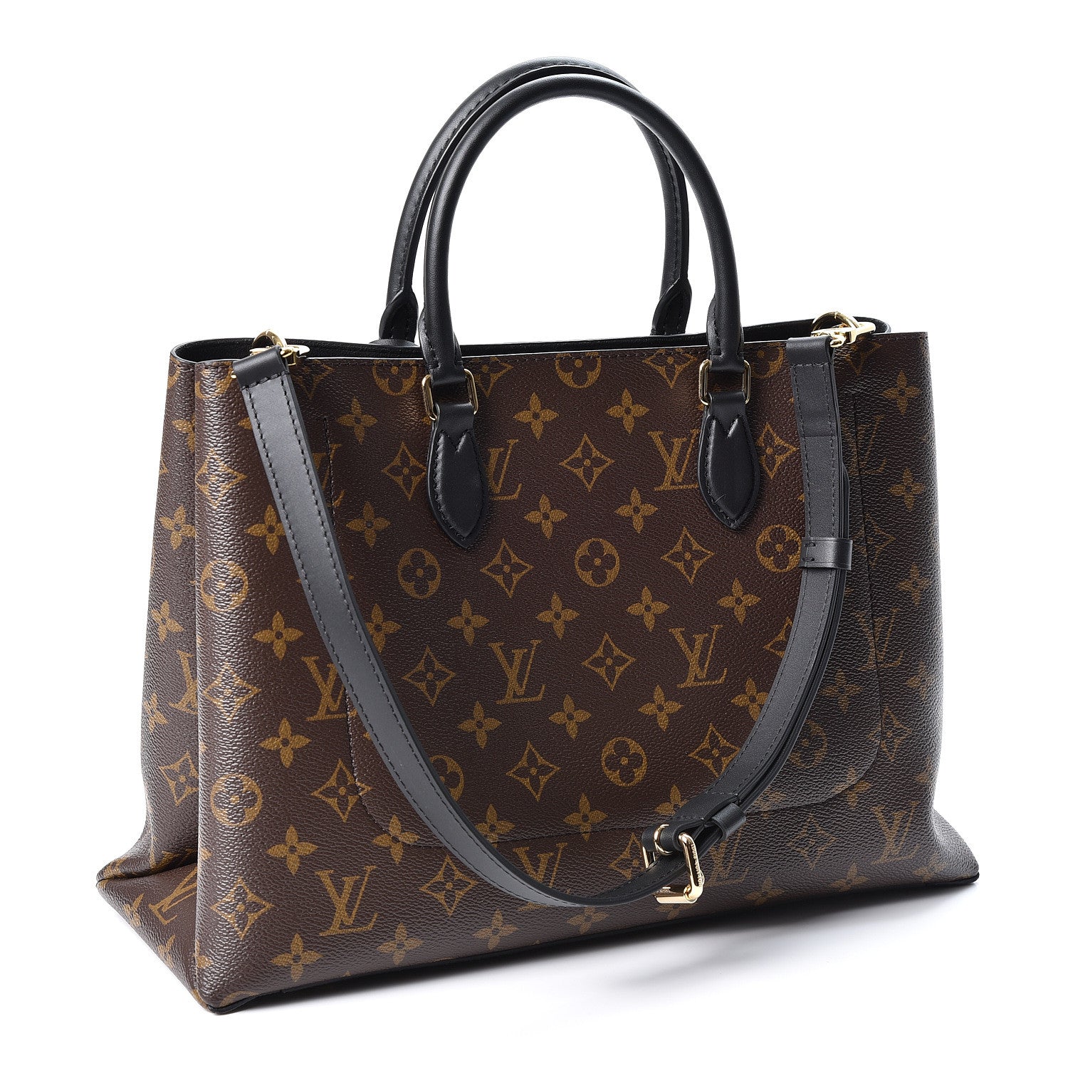 Louis Vuitton Monogram Flower Tote Black 2 of 10
